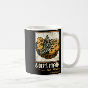 Caneca De Café Versículo Bíblico Cristão Jesus Peixes & Pães Vá