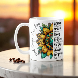 Caneca De Café Versículo Bíblico Cristão Personalizado Perdoado