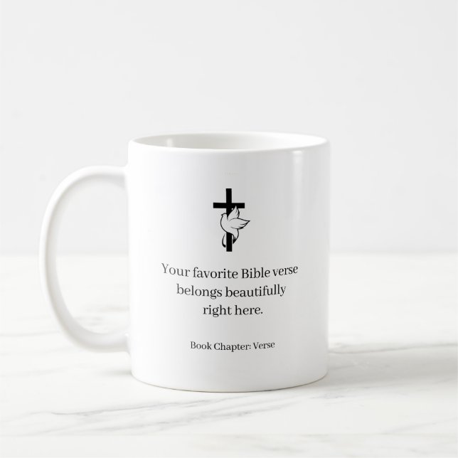 Caneca De Café Versículo bíblico personalizado - cruz (Esquerda)