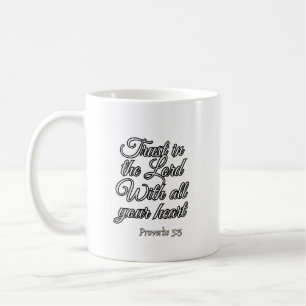 Caneca De Café Versículo Bíblico: Provérbios 3:5