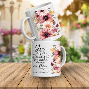 Caneca de Café Versículo Bíblico Você é Bela