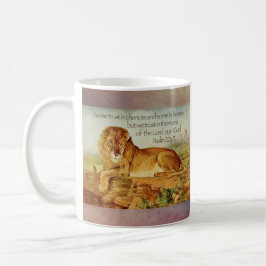 Caneca De Café Versículo da Bíblia do Leão Cristão