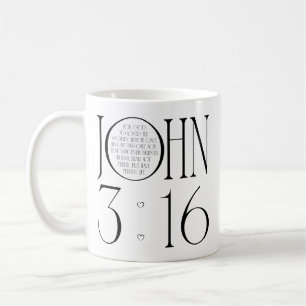 Caneca De Café Versículo da Bíblia João 3:16