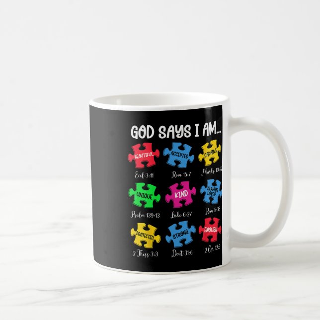 Caneca De Café Versículos da Bíblia Eu Sou Cristão Conscientizaçã (Direita)