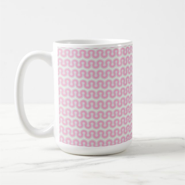 Caneca De Café Verso Cor-de-rosa ondulado (Esquerda)