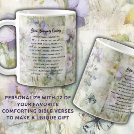 Caneca De Café Versos de Emergência de bíblia Personalizados
