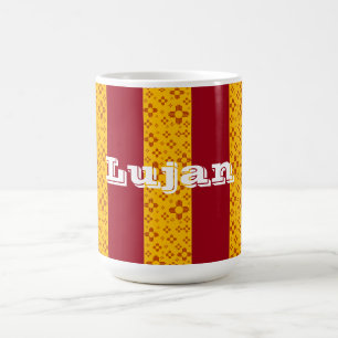 Caneca De Café Vertical Stripes Zia Sun Vermelho Amarelo Novo Méx