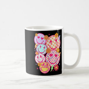 Caneca De Café Vertro Feliz Rosto Verificado Padrões Sorriso Vira
