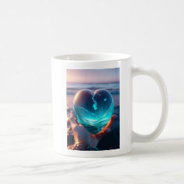 Caneca De Café Very beautiful romantic heart picture AI