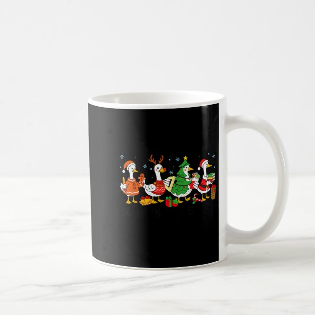 Caneca De Café Very Merry Teacher Christmas Funny Goose Silly Hol (Direita)
