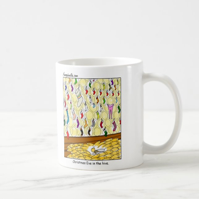 Caneca De Café Véspera de Natal na Colmeia (cor) - Mug (Direita)