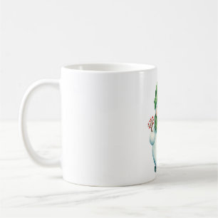 Caneca De Café Vestido com um bonitinho Snowman