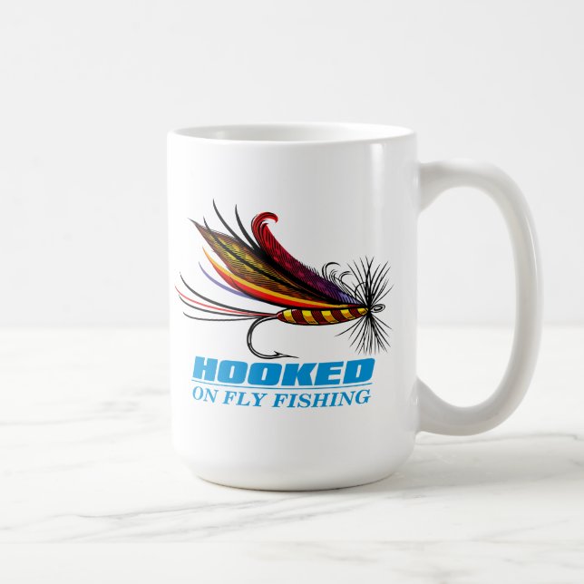 Caneca De Café Vestido Na Pesca De Voo (Direita)