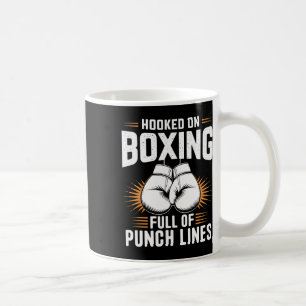 Caneca De Café Vestido No Cheio De Boxing Lines Dos Esportes De B