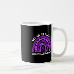 Caneca De Café Vestimos O Arco-Íris Roxo Para A Sobredosagem De O