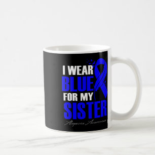 Caneca De Café Vestir Azul Para Minha Irmã Pena De Alopecia