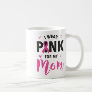 Caneca De Café Vestir Rosa Para A Consciência Do Cancer Da Minha 
