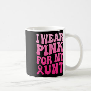 Caneca De Café Vestir Rosa Para A Minha Tia Apoio ao cancer de ma