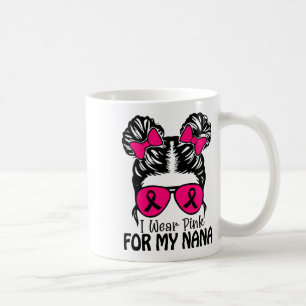Caneca De Café Vestir Rosa Para Minhas Nana Mensageiras Brancas T