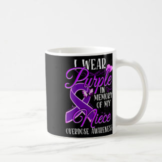 Caneca De Café Vestir Roxo Em Memória Da Minha Sobredosagem Niece