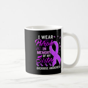 Caneca De Café Vestir Roxo Em Memória Da Sobredosagem Da Minha Ir