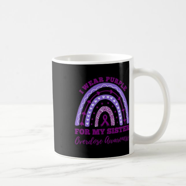 Caneca De Café Vestir Roxo Para A Consciência Da Sobredosagem Da  (Direita)