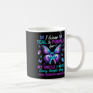 Caneca De Café Vestir Teal E Roxo Para Prevenção Suicida Do Tio