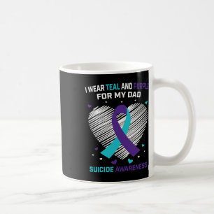 Caneca De Café Vestir Teal E Roxo Para Sensibilização Contra O Su