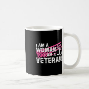 Caneca De Café Veterana Female Rosa, Rosa, Bandeira dos Estados U