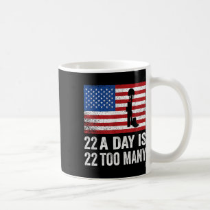Caneca De Café Veterano 22 dias Sensibilização para o Suicídio Pt