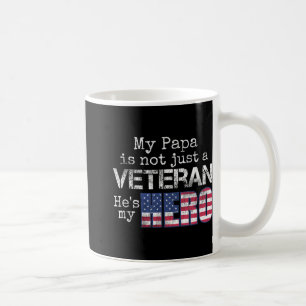 Caneca De Café Veterano da família militar apóia meu pai, veteran