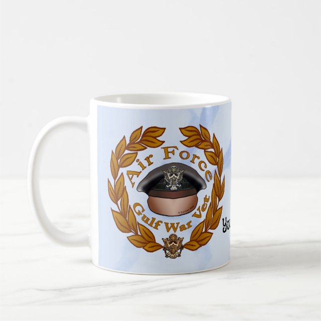 Caneca De Café Veterano da Guerra do Golfo da Força Aérea (Esquerda)