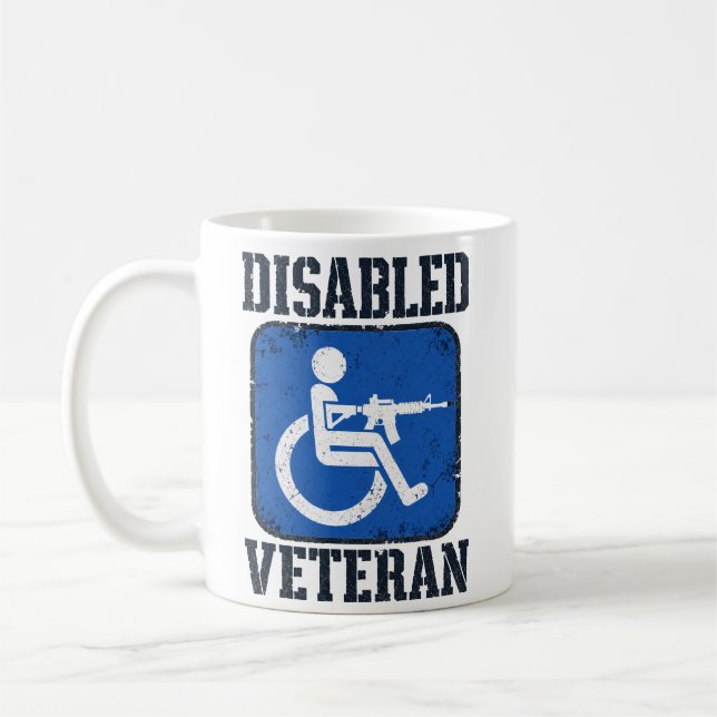 Caneca De Café Veterano Deficiente Engraçado (Esquerda)