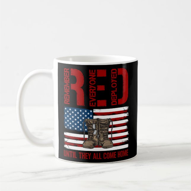 Caneca De Café Veterano Militar de Sexta-Feira Vermelha Lembre-se (Esquerda)