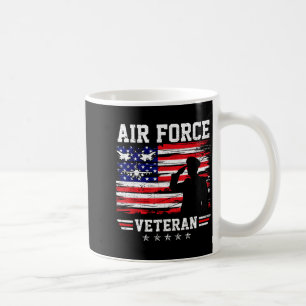 Caneca De Café veterano patriota da força aérea bandeira american