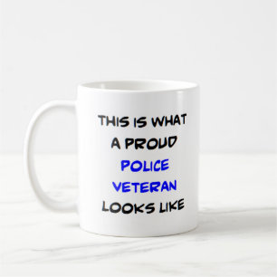 Caneca De Café veterano policial, orgulhoso