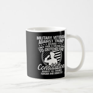 Caneca De Café Veteranos Contra a Eleição Trump 2020 Nos Eua