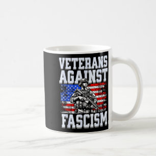 Caneca De Café Veteranos contra o fascismo patriota do exército s