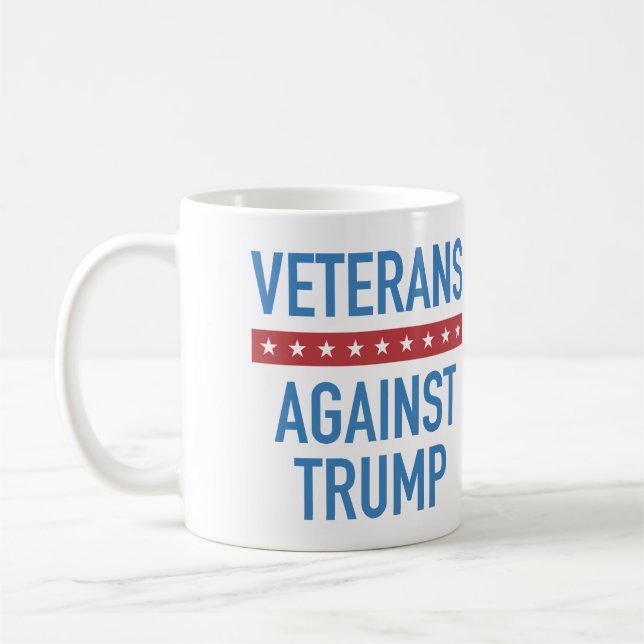 Caneca De Café Veteranos Contra Trump (Esquerda)