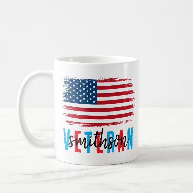 Caneca De Café Veteranos Mug | Taça Patriótica de Café para Milit (Esquerda)