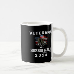 Caneca De Café Veteranos Para A Campanha Kamala Wheimer Us Flag 2