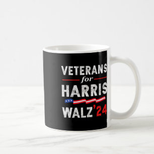 Caneca De Café Veteranos Para Harris Waltz 2024 Votação Azul