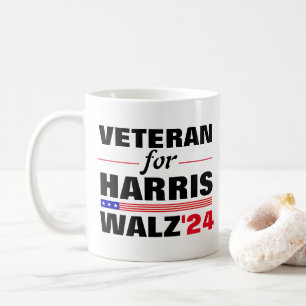 Caneca De Café Veteranos Personalizados para a Eleição de Harris 