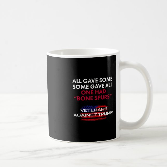 Caneca De Café Veterans Anti-trump Draft Dodger Bone Spurs For Ve (Direita)