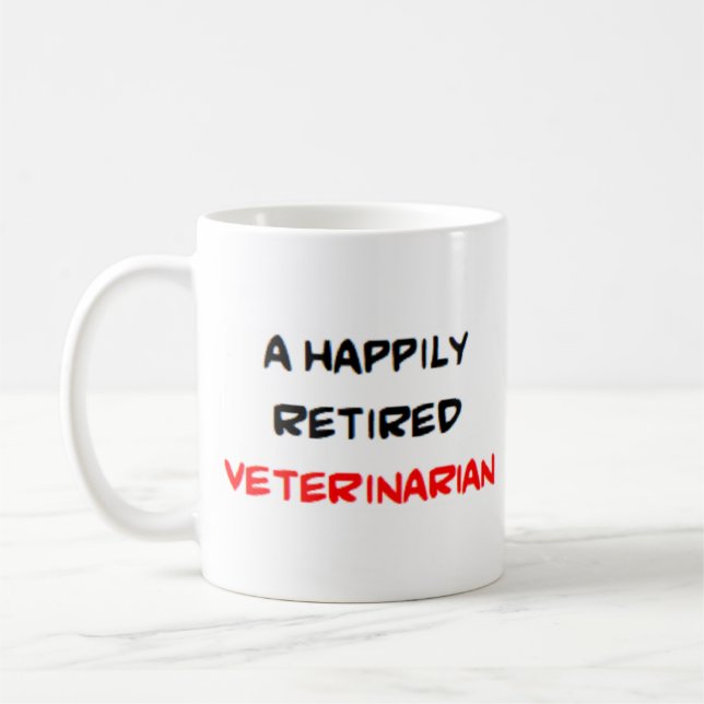 Caneca De Café veterinário aposentado (Esquerda)