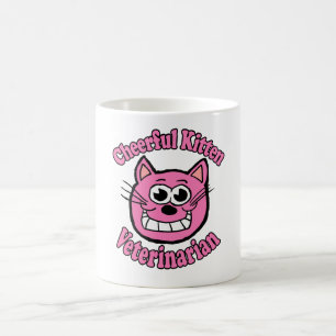 Caneca De Café Veterinário de Gatinho Alegre