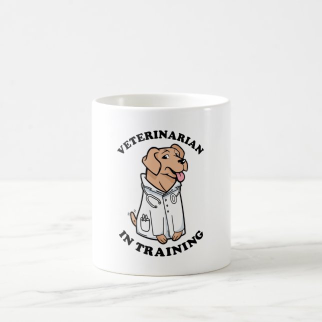 Caneca De Café Veterinário em treinamento (Centro)