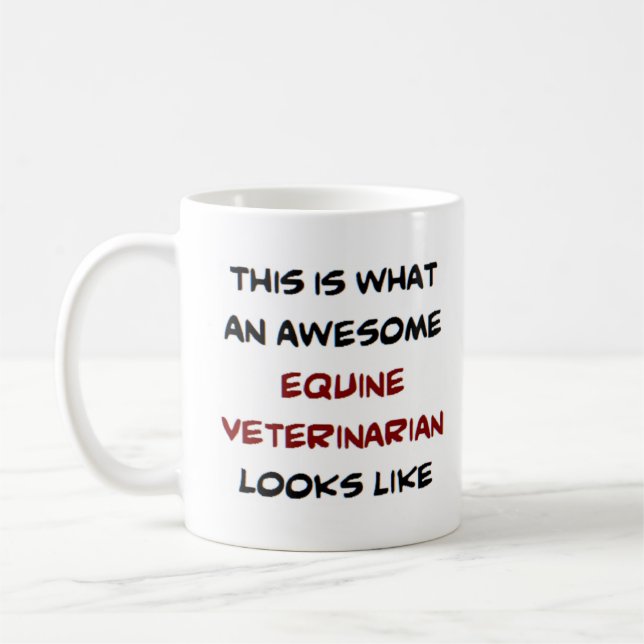 Caneca De Café veterinário equino, incrível (Esquerda)