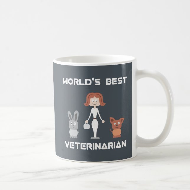 Caneca De Café Veterinário fêmea do mundo dos desenhos animados o (Direita)