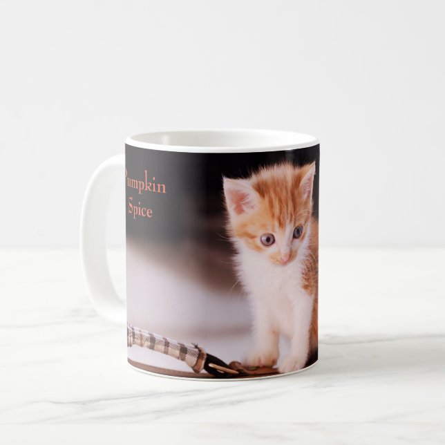 Caneca De Café Veterinário Gatinho Laranja  (Frente Esquerda)